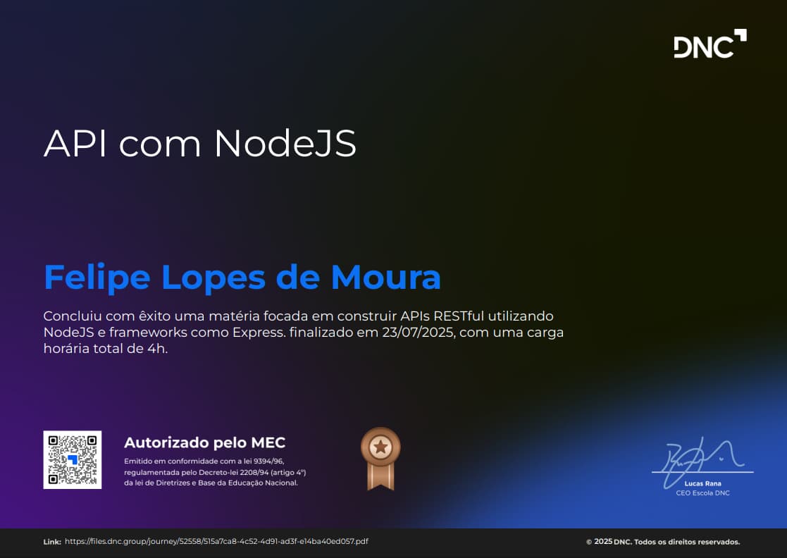 API com NodeJS