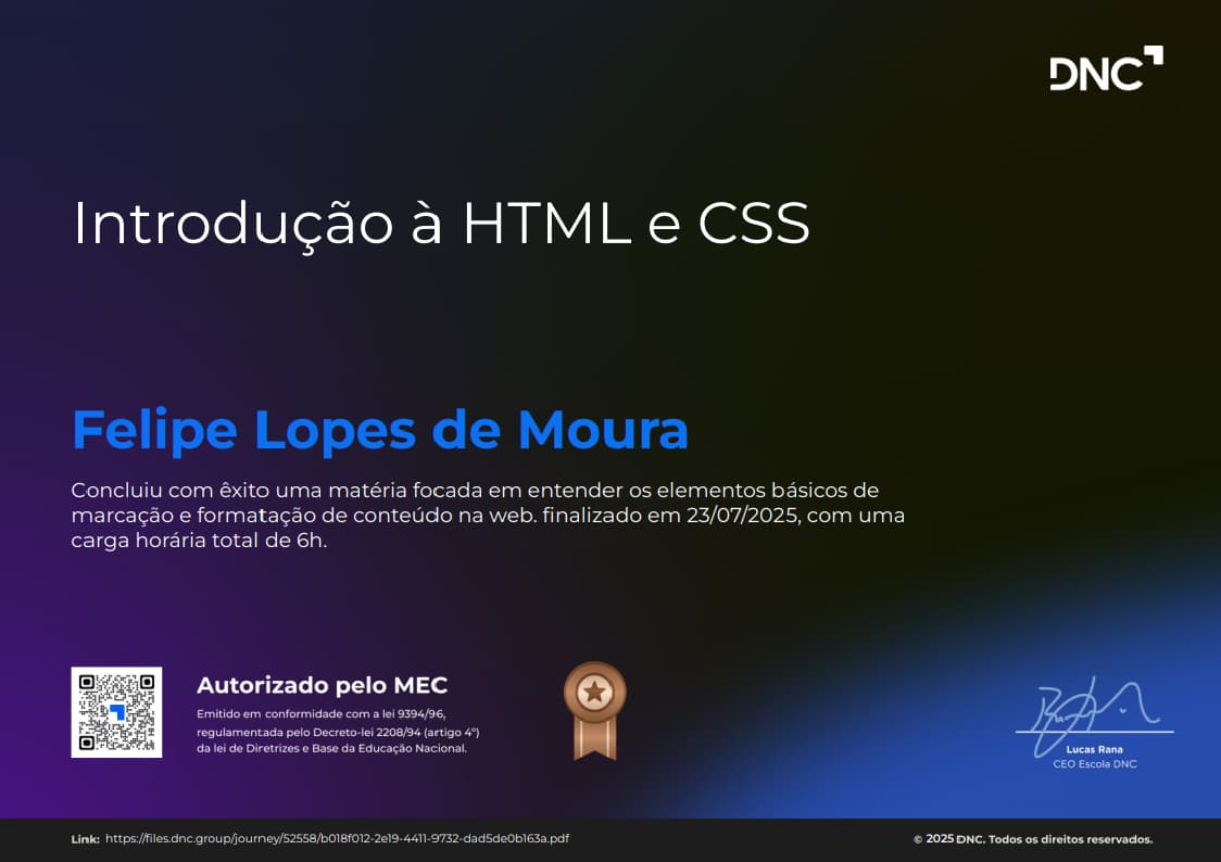 Introdução a HTML + CSS