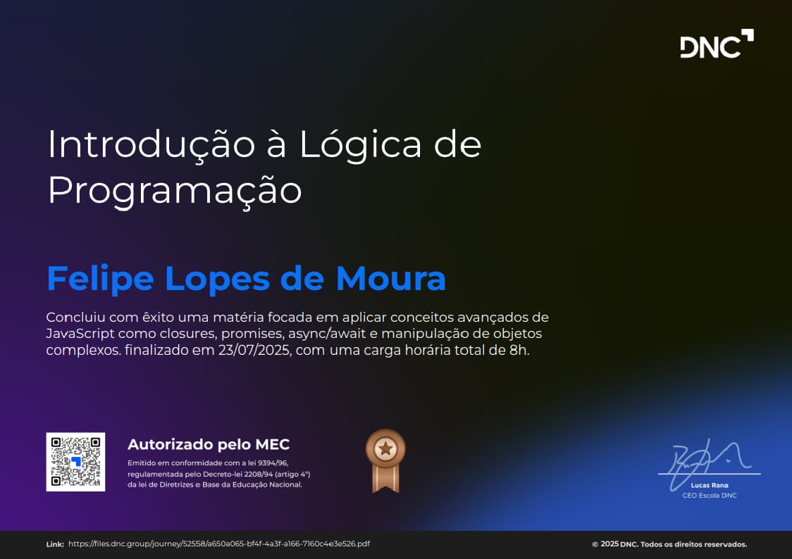 Introdução à Lógica de Programação